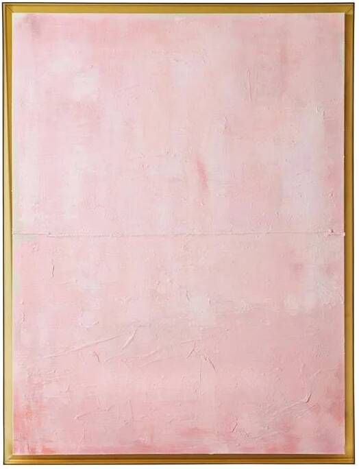 HKLIVING Schilderij Thousand Layers 167 x 127cm met gouden lijst roze