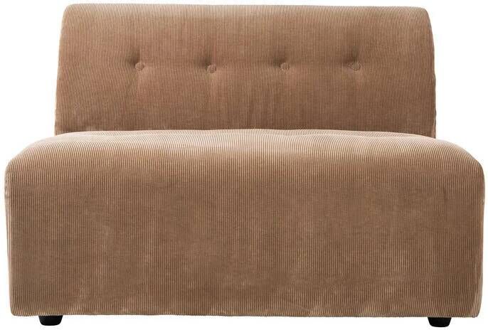 HKLIVING Vint Bank Element 1 5-zitsbank Middenstuk Corduroy Rib Bruin