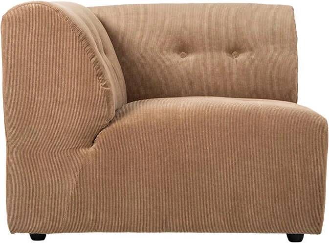 HKLIVING Vint Bank Element Hoekstuk Links Corduroy Rib Bruin