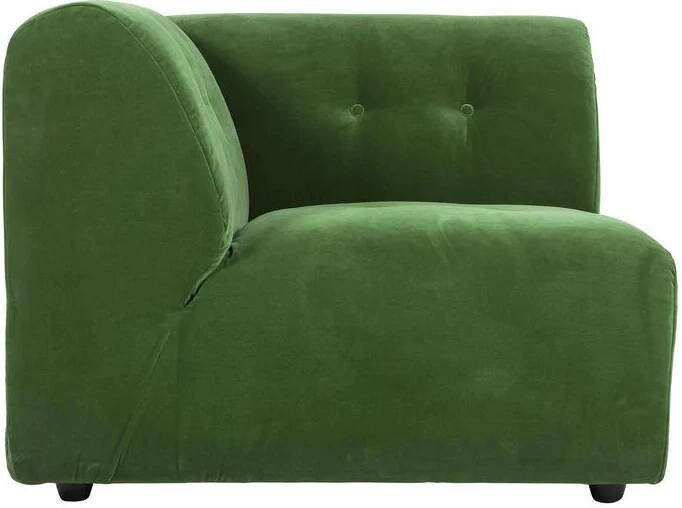 HKLIVING Vint Bank Element Hoekstuk Links Royal Velvet Groen