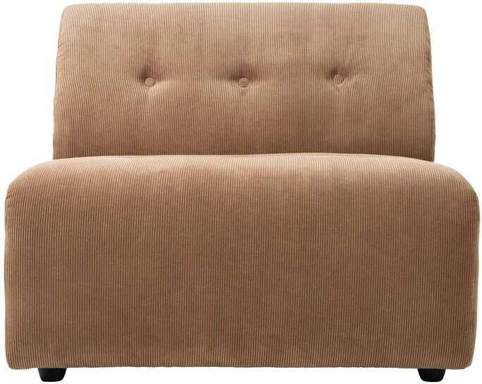 HKLIVING Vint Bank Element Middenstuk Corduroy Rib Bruin