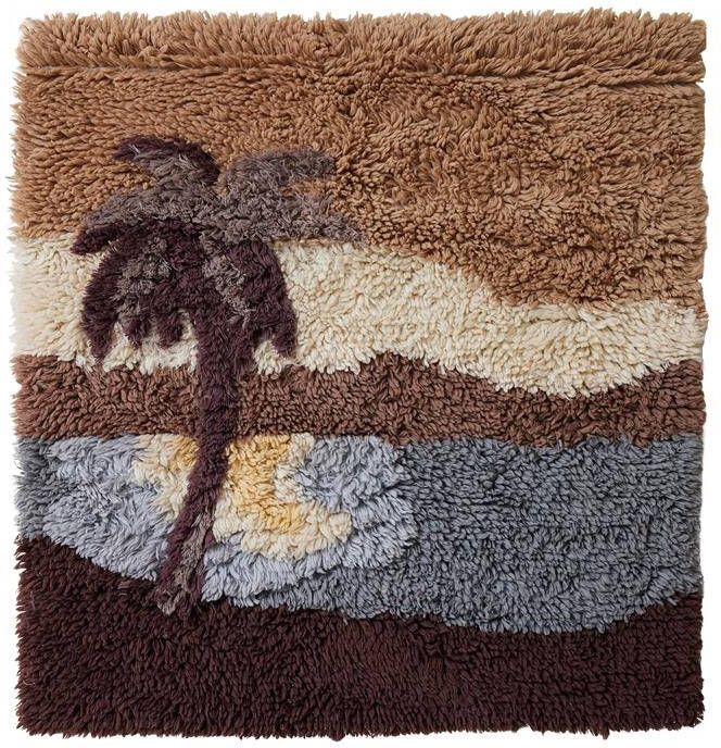 HKLIVING Wandkleed Sunrise Wol 120 x 120cm Meerkleurig