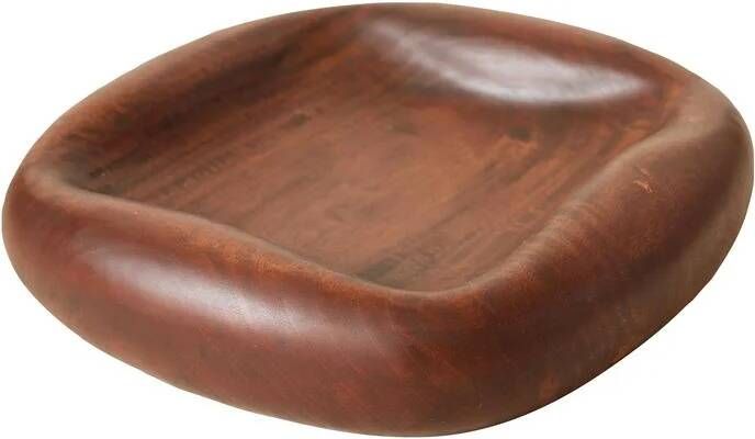 HKLIVING Schaal Fruit Mangohout 35 x 35cm Bruin
