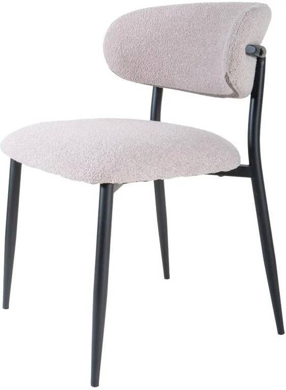 Home67 Eetkamerstoel Dion Bouclé Naturel