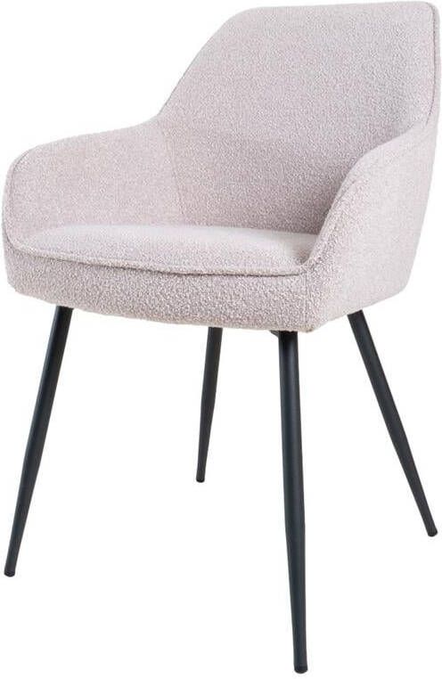 Home67 Eetkamerstoel Fenna Bouclé Naturel