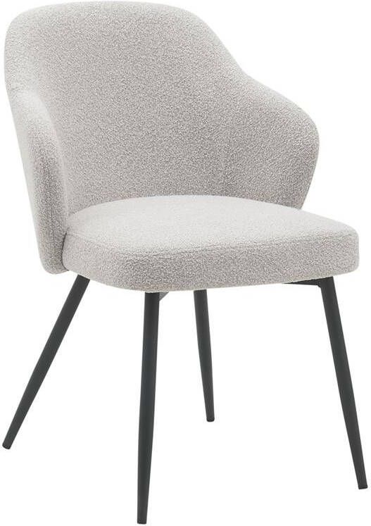 Home67 Eetkamerstoel Kendra Bouclé Naturel