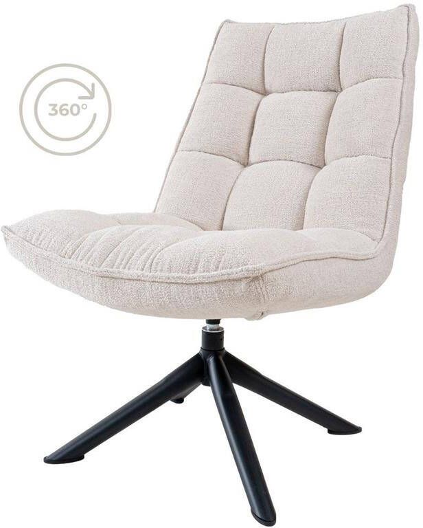 Home67 Fauteuil Dorus Bouclé Naturel