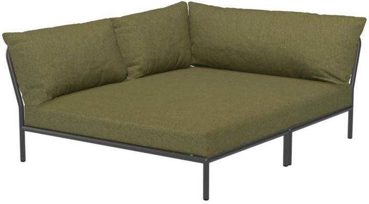 Houe Level2 Cozy Corner loungebank links frame donkergrijs stof leaf