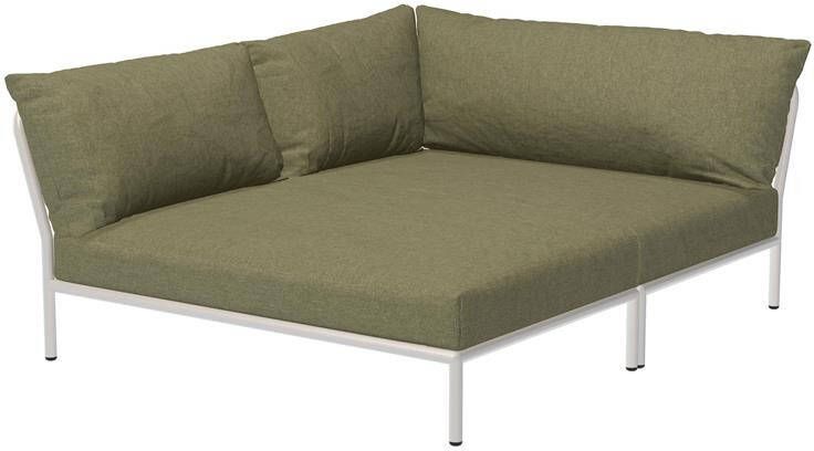 Houe Level2 Cozy Corner loungebank links frame wit stof Leaf