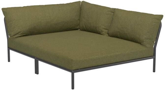 Houe Level2 Cozy Corner loungebank rechts frame donkergrijs stof leaf