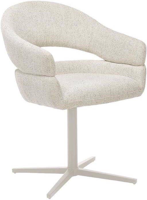 House Nordic Eetkamerstoel Beige Draaibaar Dover Set van 2