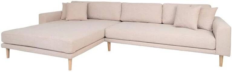 Hioshop Lido bank loungebank links gericht met 4 kussens