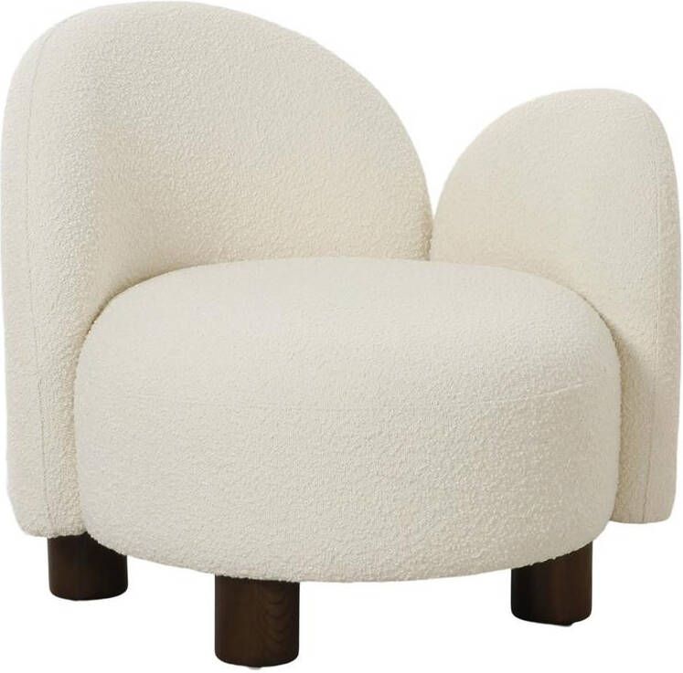 House Nordic Honolulu Wit Bouclé Loungestoel Rechts