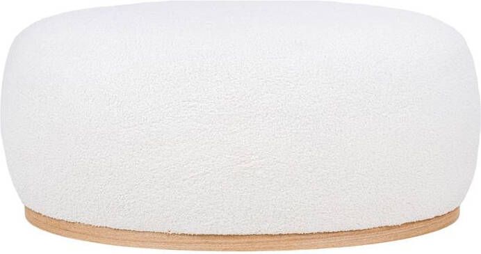 House Nordic Poef Wit Bouclé 88 5x55x36cm Manhattan