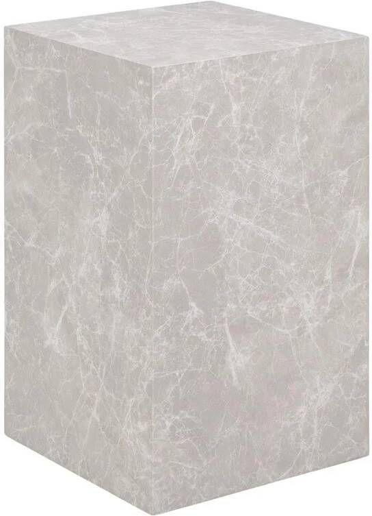 House Nordic Prague Beige Bijzettafel Marmerlook 30 x 30 cm