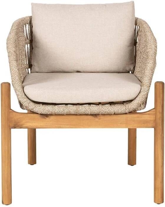 House Nordic Terracina Eetkmaerstoel Acacia|Beige set van 2