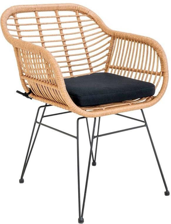 House Nordic Trieste Polyrattan Armstoel Natural set van 2