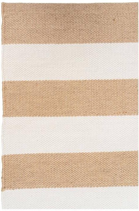 Hioshop Pina vloerkleed 200x300cm plastic buitenshuis beige offwhite.