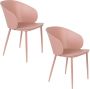 Housecraft Living Housecraft Gigi Eetkamerstoelen met armleuning Roze Set van 2 - Thumbnail 2