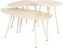 Housecraft Living Housecraft Faiz Bijzettafel Travetin-Look Set van 3 Beige - Thumbnail 1