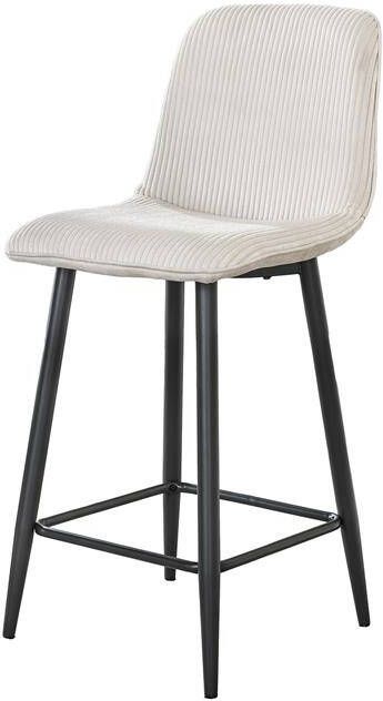 Hoyz Collection Barstoel Rib Rock Gebroken Wit Set Van 2