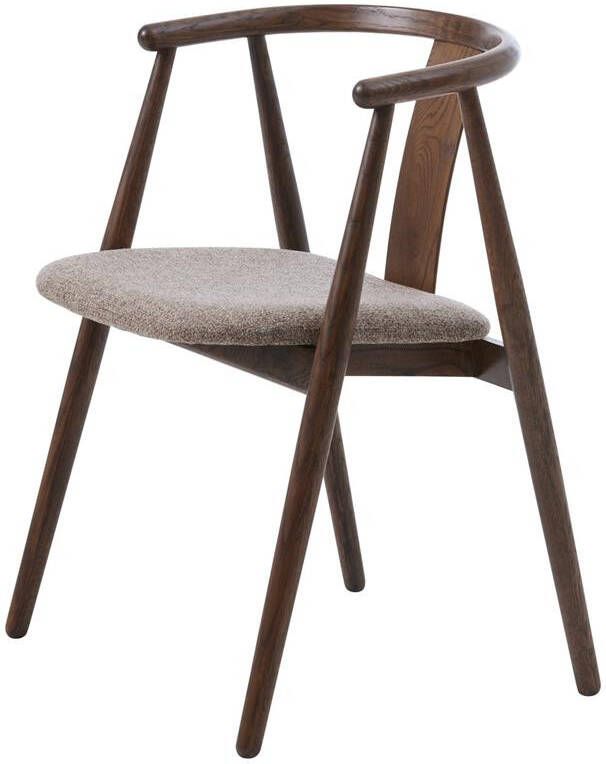 Giga Meubel Giga Living Eetkamerstoel Donkerbruin Bruin Eikenhout 52x59x76 6cm Relate