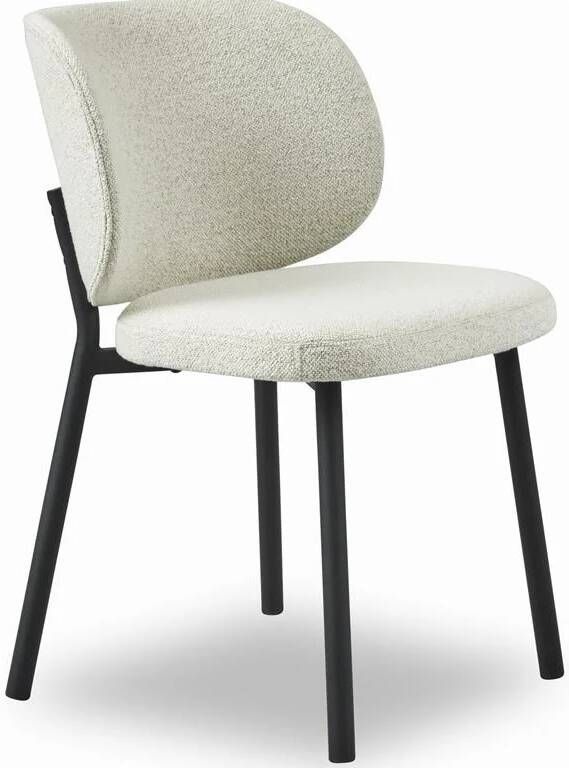 Giga Meubel Giga Living Eetkamerstoel Swan Off White Bouclé Semi-Kd