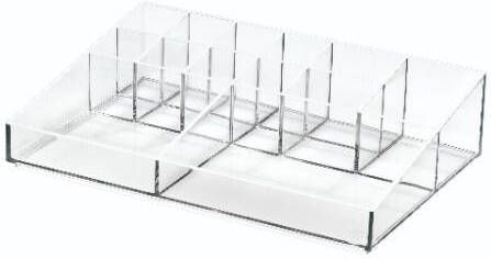 iDesign Make-up Organizer met 13 Vakken 30.5 x 20.3 x 7.6 cm Trans