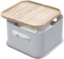 IDesign Opbergbox met Handvat en Deksel 30.2 x 21.3 x 12.7 cm Paulownia Hout Grijs Eco Storage - Thumbnail 7