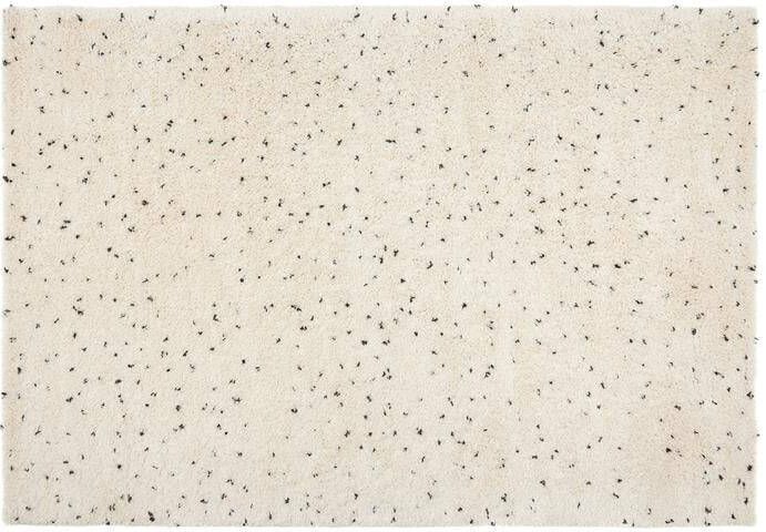 Interieur05 Berber Hoogpolig Vloerkleed Dip Wit|Zwart