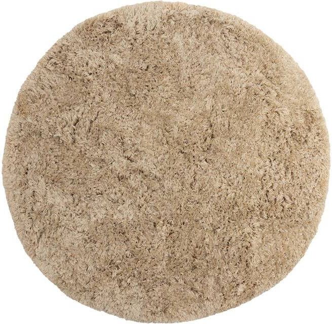 Interieur05 Hoogpolig Vloerkleed Polyester Beige Pilo Rond 200cm