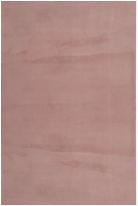 Interieur05 Rond Hoogpolig Vloerkleed Lux Oud Roze 200cm