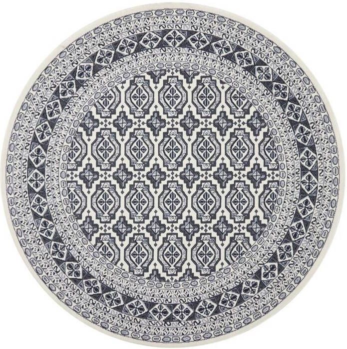 Interieur05 Rond vintage vloerkleed Marad grijs antraciet