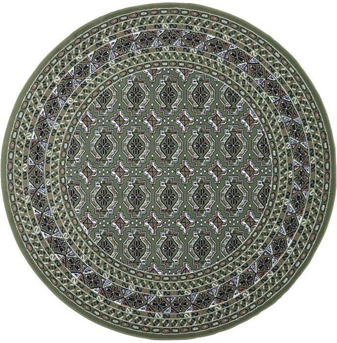 Interieur05 Vintage Vloerkleed Groen Rond Marad 100cm