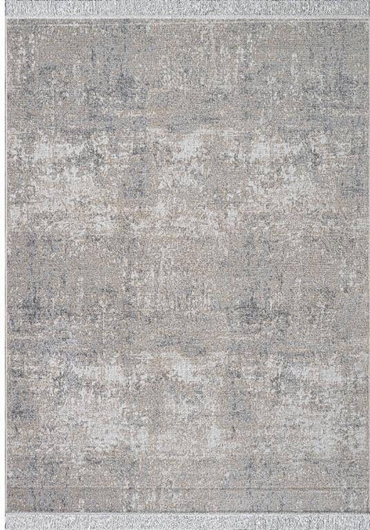 Interieur05 Vintage vloerkleed Smuk grijs met franjes 195x300cm