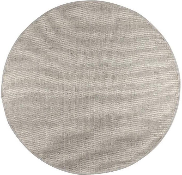 Interieur05 Wollen Vloerkleed Rond Lichtgrijs Vik 200cm (L)