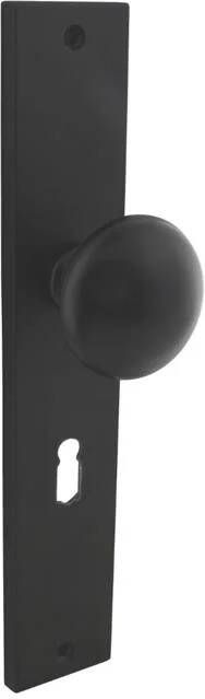 Intersteel Knopschild 245x45 mm sleutelgat 56 mm zwart