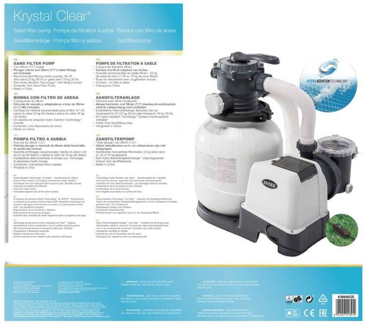 Intex Krystal Zandfilter Systeem 2100 6000 Liter per uur