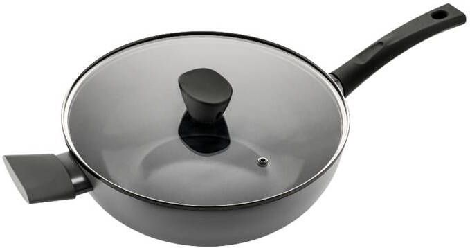 ISENVI Avon keramische wok met deksel 32 CM Ergo greep