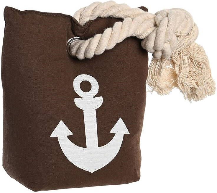Items Deurstopper Anker Blok 1 kilo gewicht met oppak lus bruin 13 x 20 cm Deurstoppers