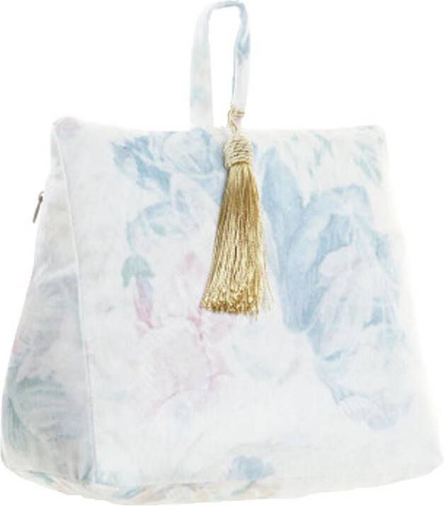 Items Deurstopper Flowers 1 kilo gewicht met deco kwastje multi kleur blauw 18 x 17 cm Deurstoppers