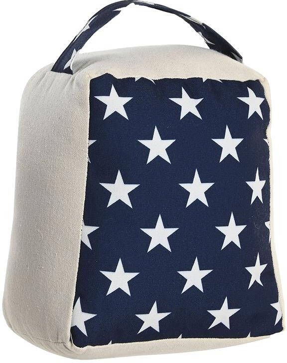 Items Deurstopper Stars 1 kilo gewicht met oppak lus blauw wit 16 x 18 cm Deurstoppers