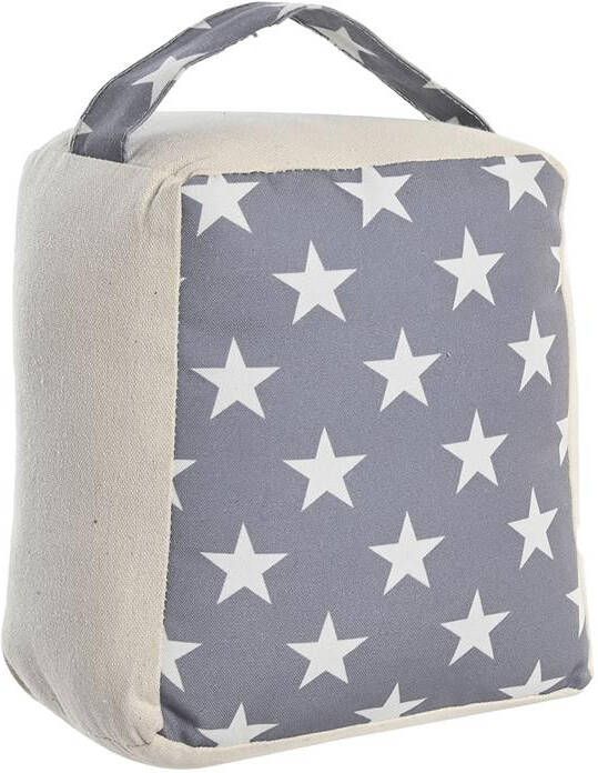 Items Deurstopper Stars 1 kilo gewicht met oppak lus grijs wit 16 x 18 cm Deurstoppers