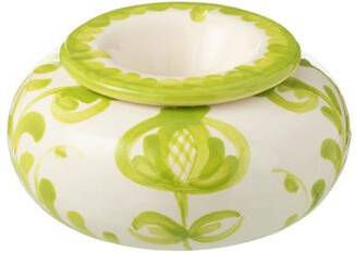 J-Line Ashtray Granada Ceramic White|Green Large