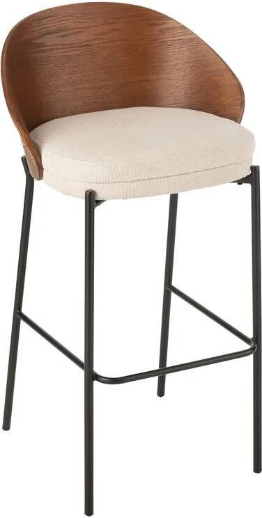 J-Line barstoel Lone multiplex|metaal bruin|beige