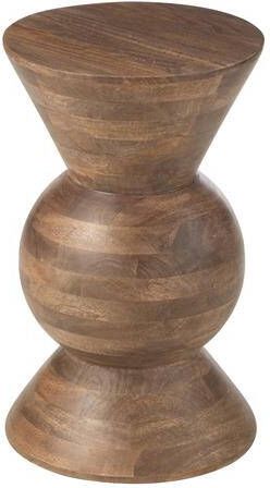 J-Line Bijzettafel Candy Mango Hout Bruin 31x31x50cm