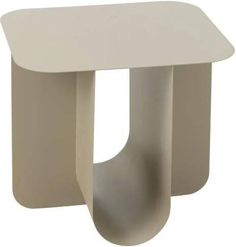 J-Line bijzettafel Vierkant metaal beige