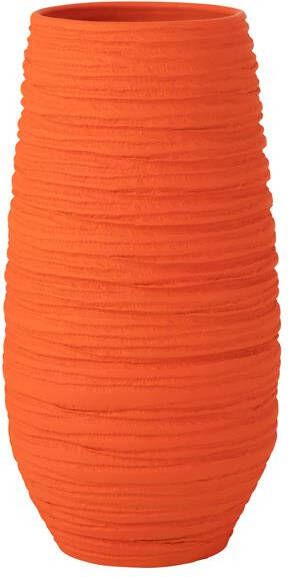 J-Line vaas Fiesta keramiek oranje extra large Ø 25 cm