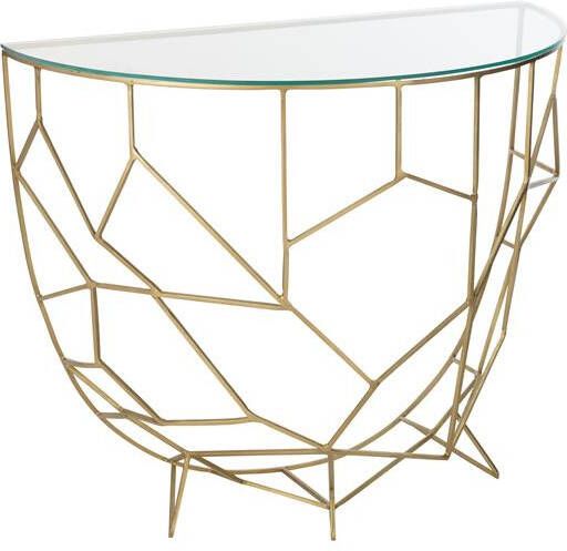 J-Line console Moza metaal|glas goud