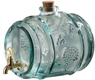 J-Line wijnvat glas transparant 16 cm hoog